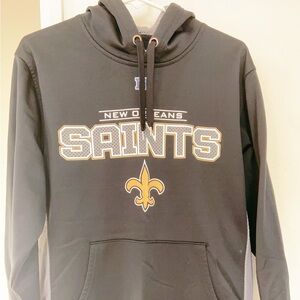 New Orleans Saints Logo Pullover Hoodie - Charcoal